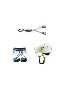 Camp Klettersteig 3er Set mit Bremse, Gurt und Helm
