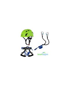  Klettersteigset Salewa Premium Attac + Salewa Evo Gurt + Salewa Toxo 3.0 Helm (grün)