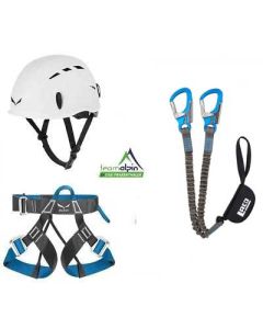 Klettersteigset LACD Via Ferrata Pro Evo 2.0 + Salewa Gurt Via Ferrata Evo + Salewa Toxo Helm