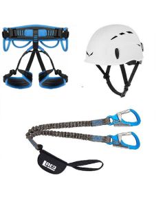 Klettersteigset LACD Via Ferrata Pro Evo 2.0 Start Gurt + Salewa Toxo Kletterhelm