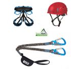 Klettersteigset LACD Via Ferrata Pro Evo 2.0 + LACD Start Gurt + LACD Protector 2.0 rot