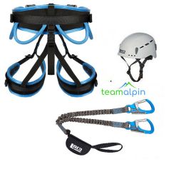 Klettersteigset LACD Ultimate S Gurt Start Größe M Helm Protector blue 