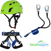 Klettersteigset Salewa Premium Attac + Salewa Evo Gurt + Salewa Toxo 3.0 Helm (grün)
