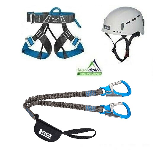 Klettersteigset LACD Pro Evo 2.0 blau Gurt Salewa Via Ferrata Evo 