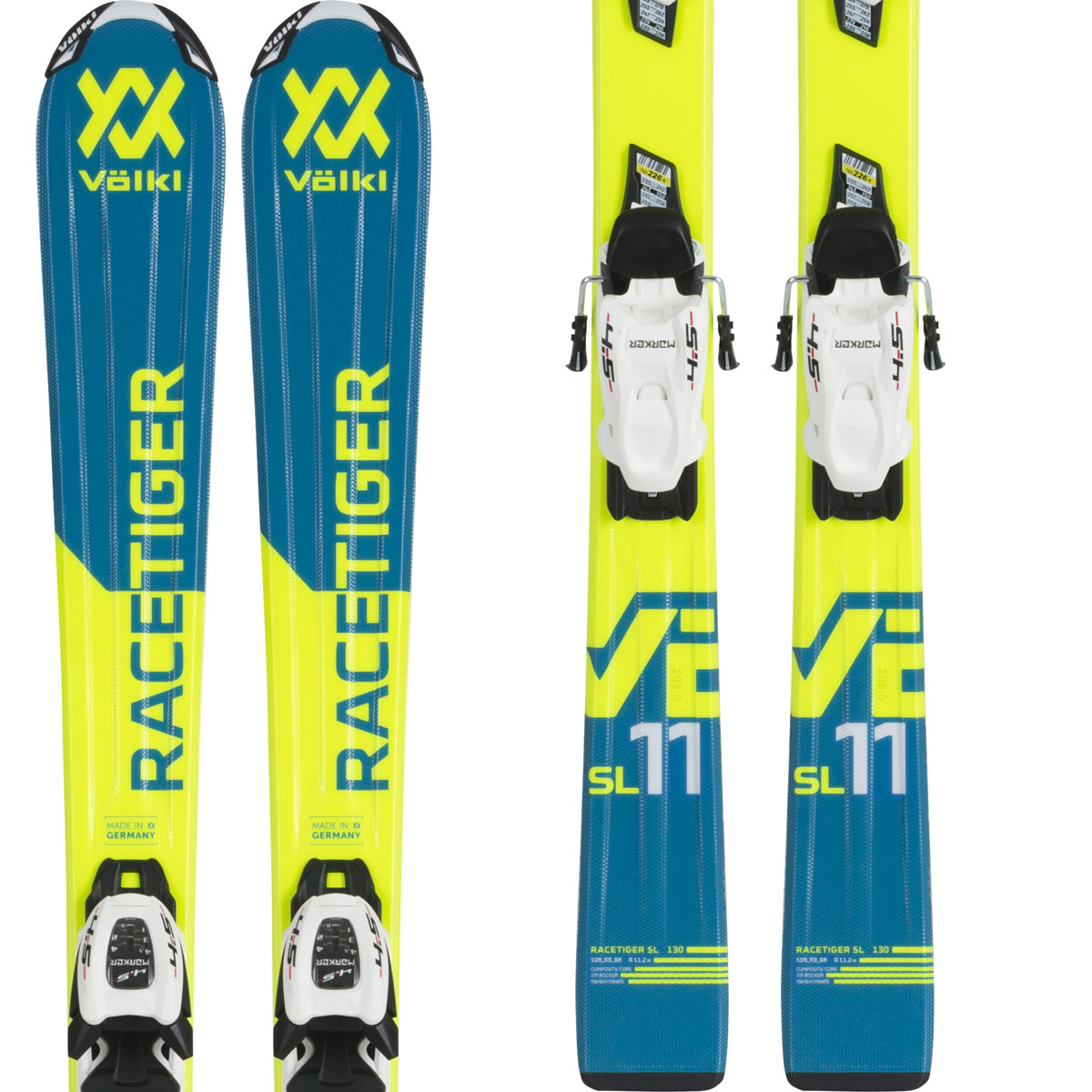 VÖLKL JR RACETIGER YELLOW VMOTION 18 0 - 130