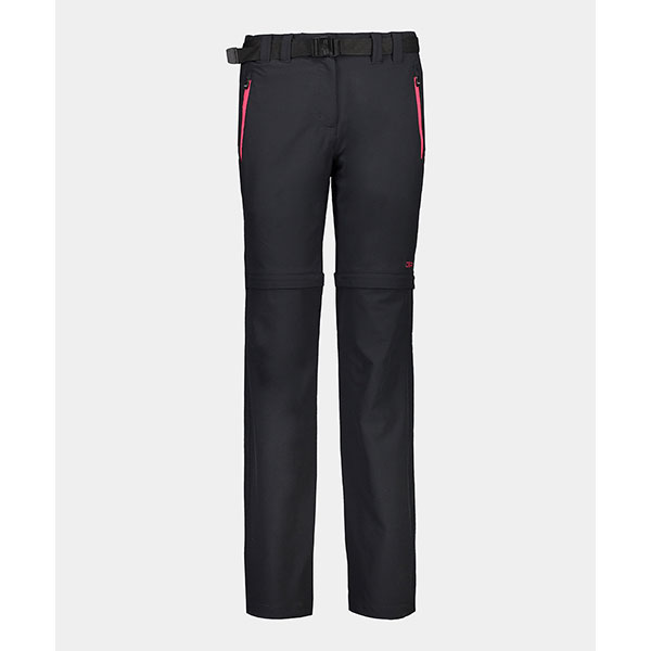 CMP WOMAN PANT ZIP OFF 05UG ANTRACITE-FRAGOLA 42