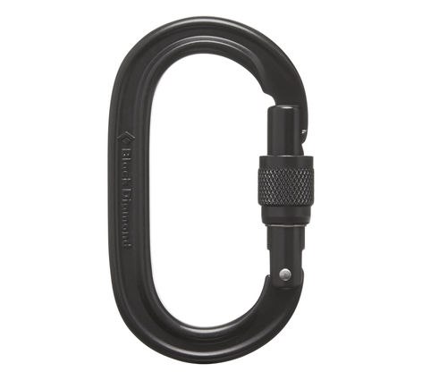 BLACK DIAMOND OVAL SCREWGATE CARABINER BLAK Black -