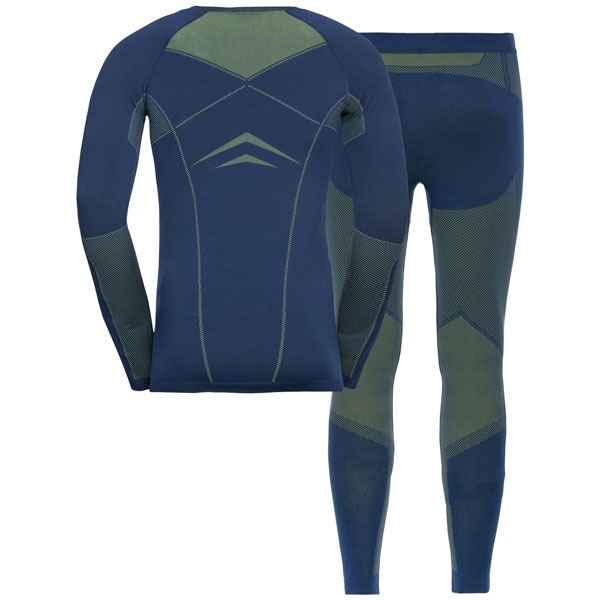 ODLO Set long WINTER SPECIALS PERFO 20748 estate blue - limeade S